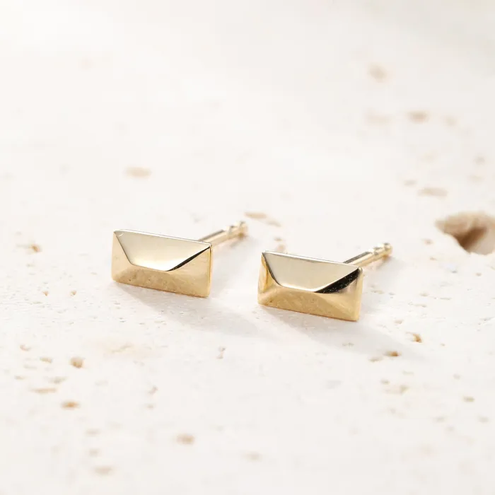 Hey Happiness Earrings Luster Stud Earrings 14K Gold Hey Happiness Earrings Luster Stud Earrings 14K Gold
