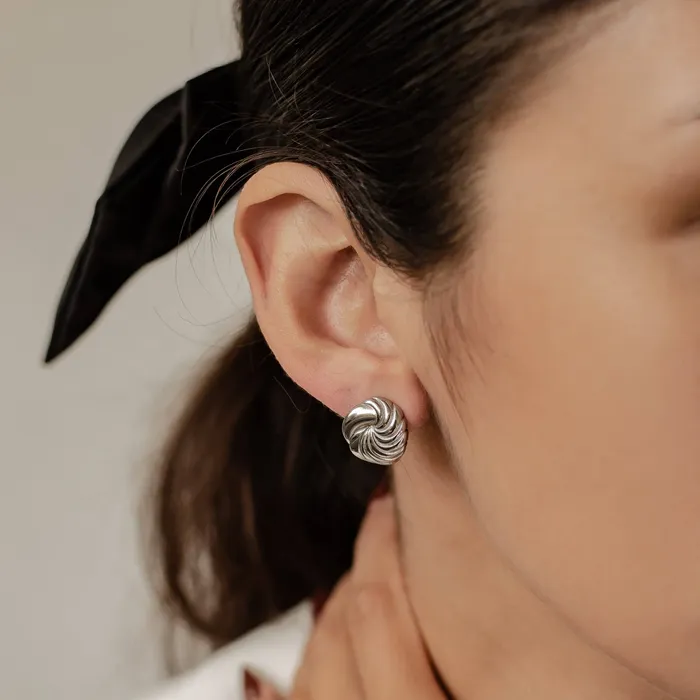 Hey Happiness Earrings Spiral Oversized Stud Earrings Waterproof Hey Happiness Earrings Spiral Oversized Stud Earrings Waterproof
