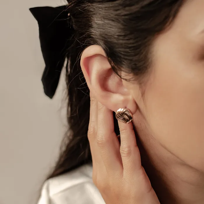 Hey Happiness Earrings Spiral Oversized Stud Earrings Waterproof Hey Happiness Earrings Spiral Oversized Stud Earrings Waterproof