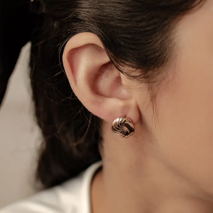Hey Happiness Earrings Spiral Oversized Stud Earrings Waterproof Hey Happiness Earrings Spiral Oversized Stud Earrings Waterproof