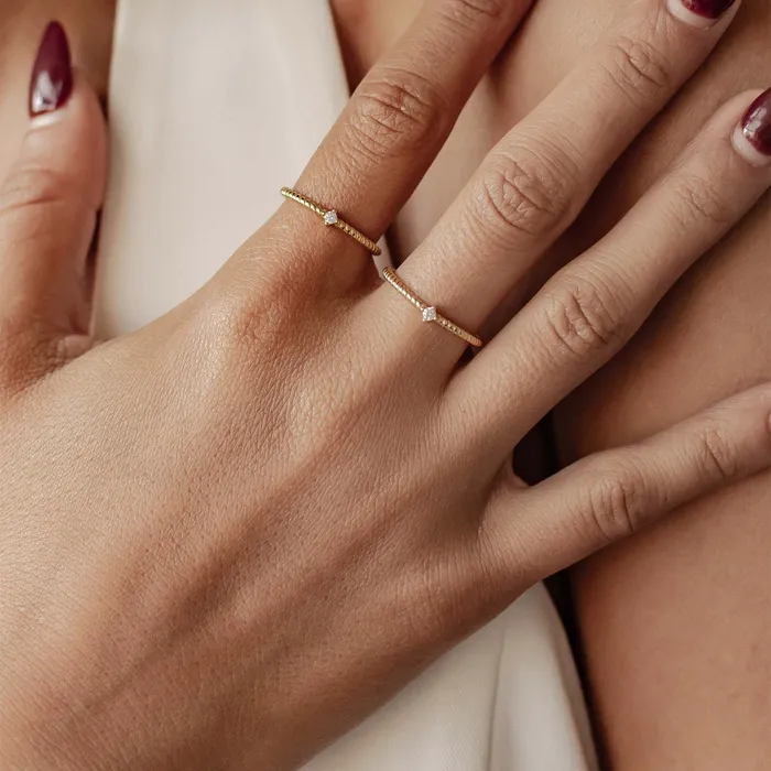 Hey Happiness Gemstone Twist Ring Sterling Silver Gold Rings Hey Happiness Gemstone Twist Ring Sterling Silver Gold Rings