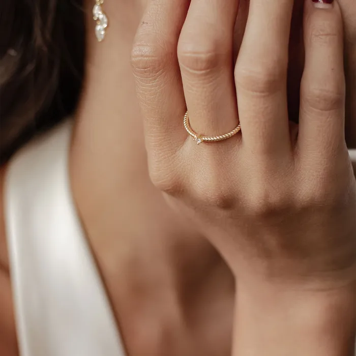 Hey Happiness Gemstone Twist Ring Sterling Silver Gold Rings Hey Happiness Gemstone Twist Ring Sterling Silver Gold Rings