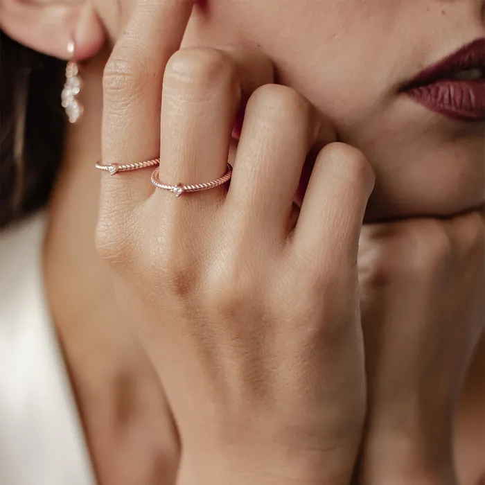 Hey Happiness Gemstone Twist Ring Sterling Silver Gold Rings Hey Happiness Gemstone Twist Ring Sterling Silver Gold Rings