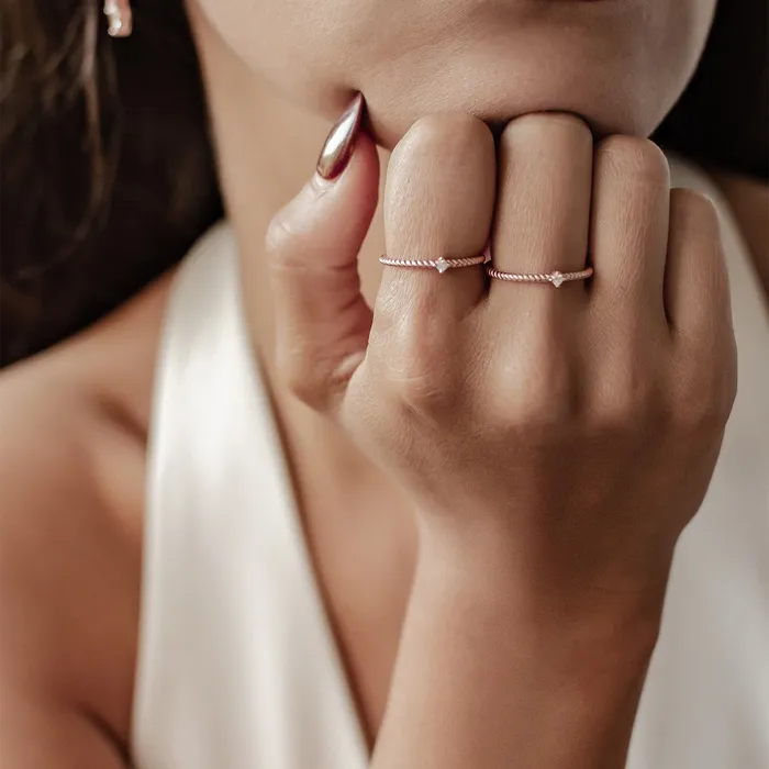 Hey Happiness Gemstone Twist Ring Sterling Silver Gold Rings Hey Happiness Gemstone Twist Ring Sterling Silver Gold Rings