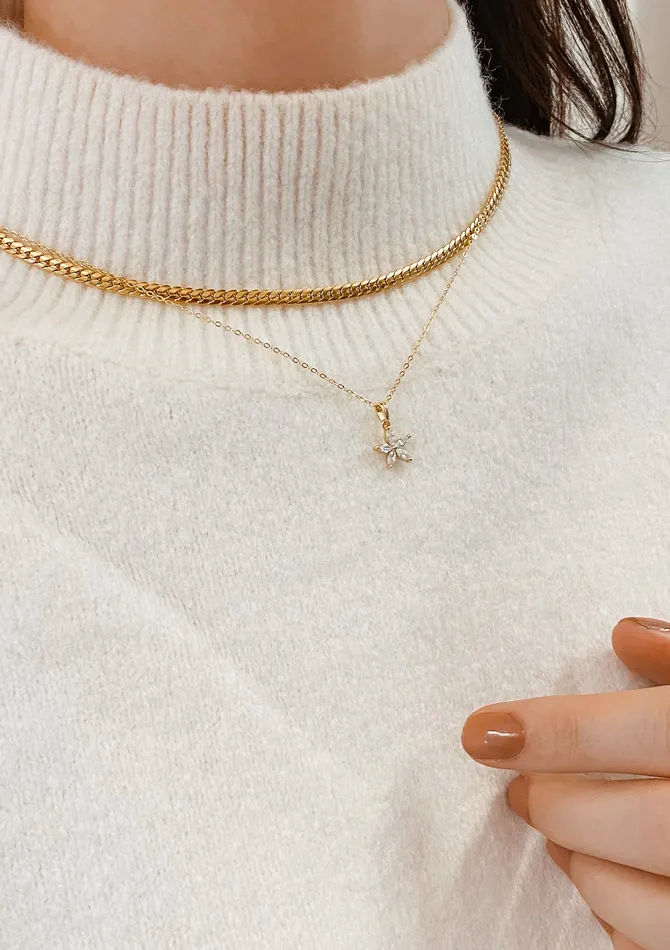 Hey Happiness Necklaces Cuban Link Chain Necklace Gold Hey Happiness Necklaces Cuban Link Chain Necklace Gold