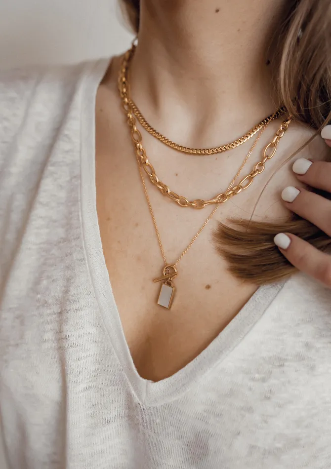 Hey Happiness Necklaces Cuban Link Chain Necklace Gold Hey Happiness Necklaces Cuban Link Chain Necklace Gold