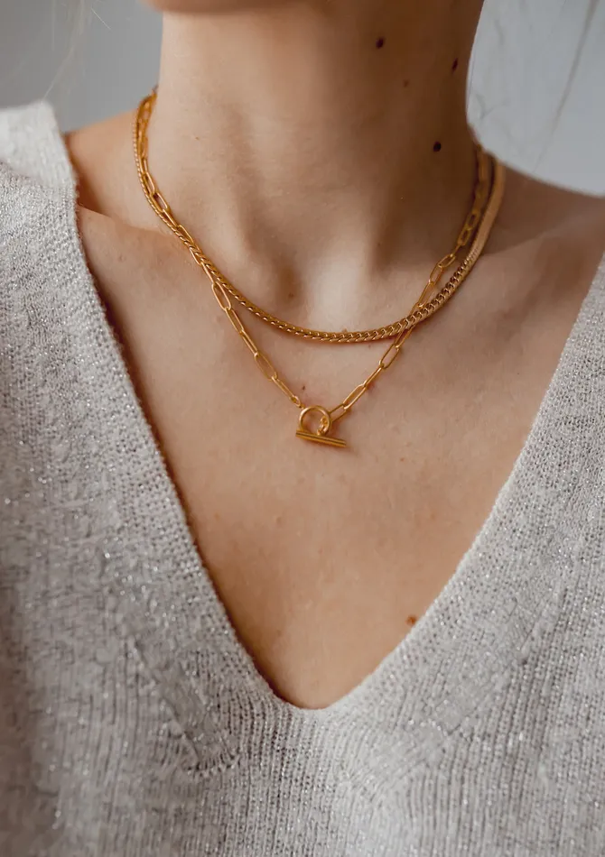Hey Happiness Necklaces Cuban Link Chain Necklace Gold Hey Happiness Necklaces Cuban Link Chain Necklace Gold