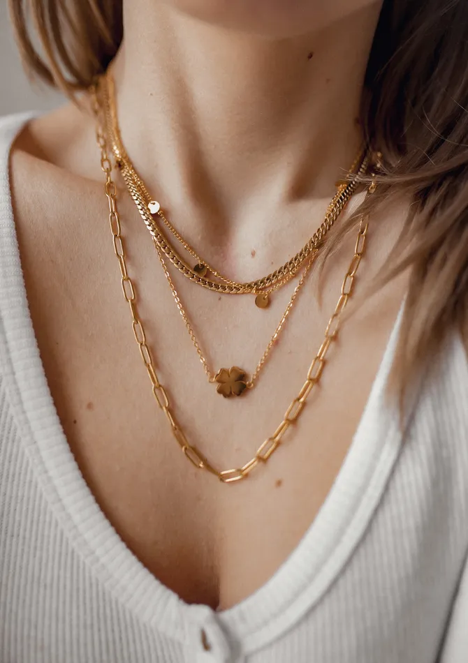 Hey Happiness Necklaces Cuban Link Chain Necklace Gold Hey Happiness Necklaces Cuban Link Chain Necklace Gold