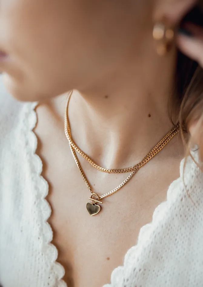 Hey Happiness Necklaces Cuban Link Chain Necklace Gold Hey Happiness Necklaces Cuban Link Chain Necklace Gold
