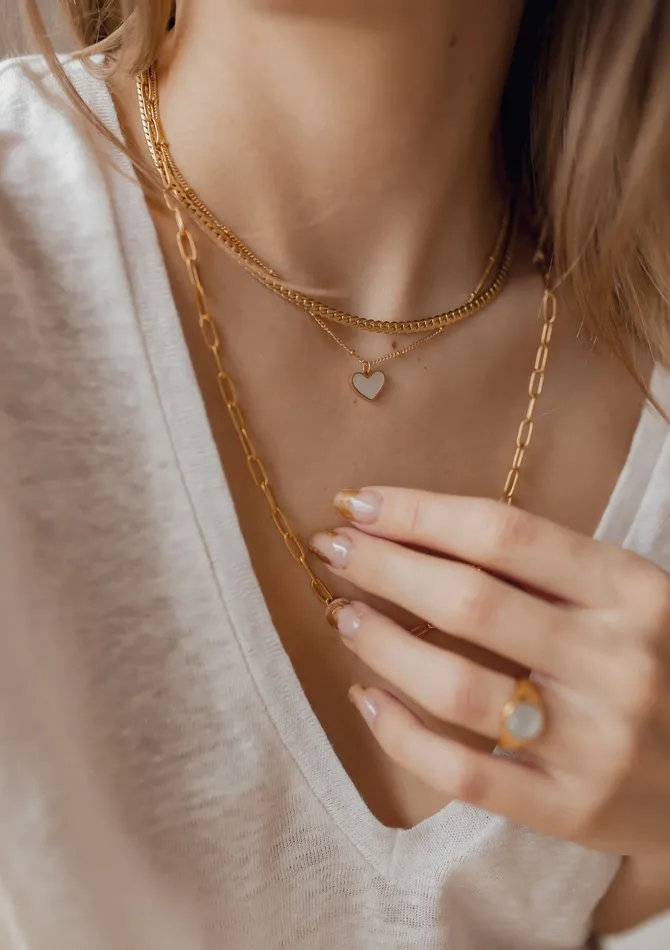 Hey Happiness Necklaces Cuban Link Chain Necklace Gold Hey Happiness Necklaces Cuban Link Chain Necklace Gold
