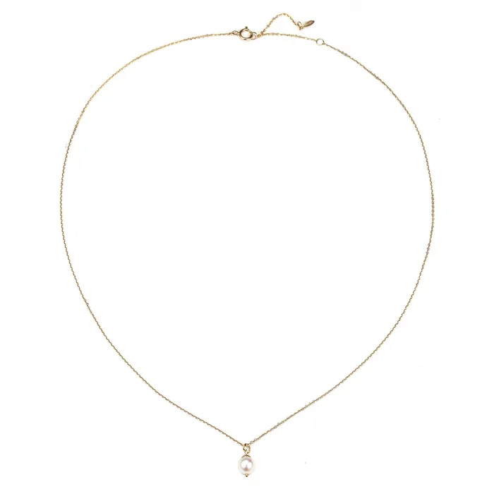 Hey Happiness Necklaces New Beginnings Pearl Pendant Necklace 14K Gold Hey Happiness Necklaces New Beginnings Pearl Pendant Necklace 14K Gold