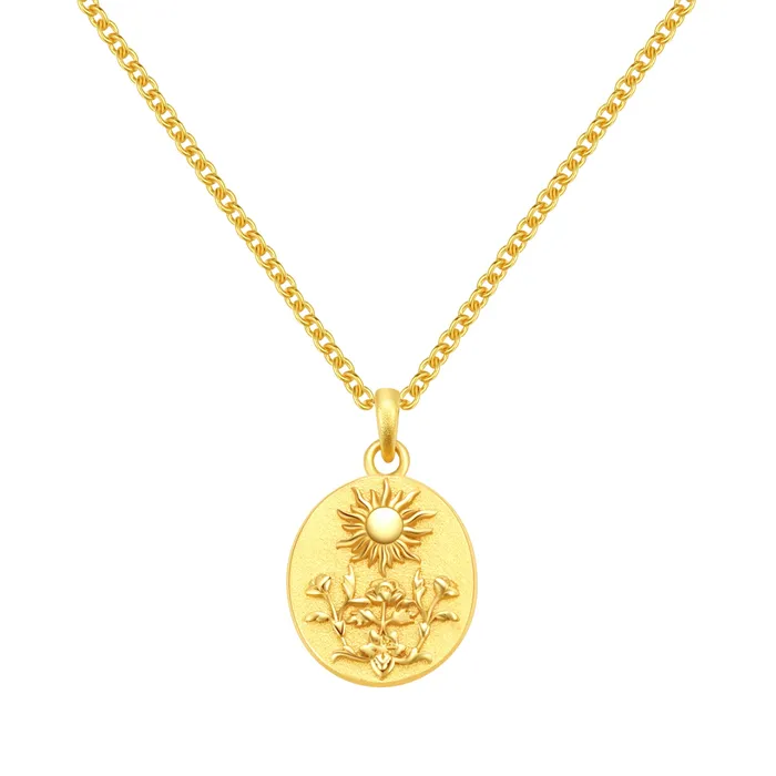 Hey Happiness Necklaces The Sunshine Pendant Necklace Sterling Silver