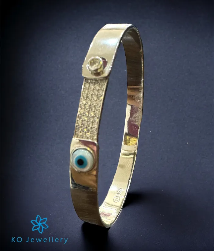 Imported Bracelets The Evileye Silver Openable Bracelet