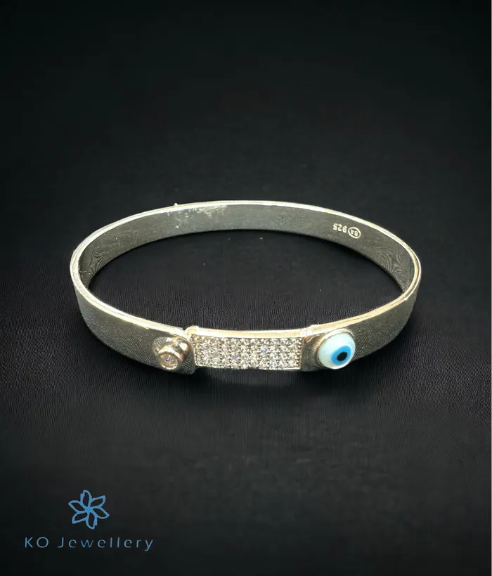 Imported Bracelets The Evileye Silver Openable Bracelet