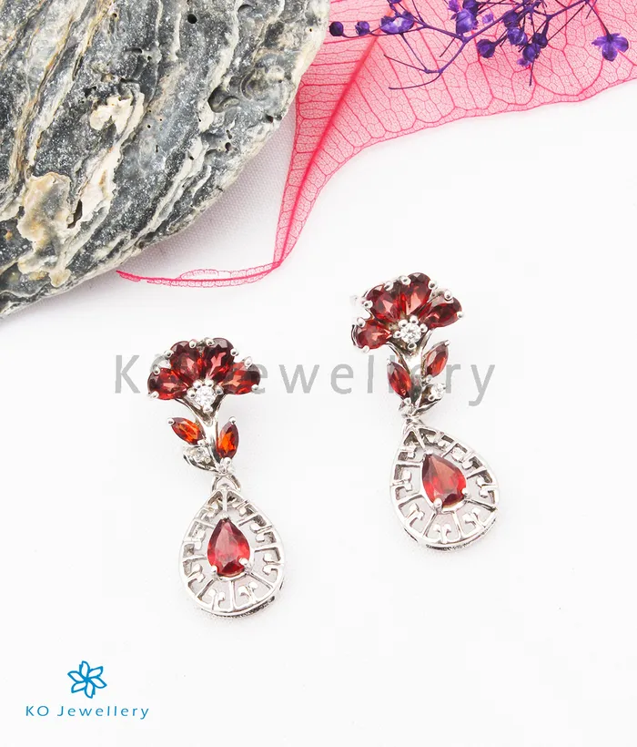 Imported Earrings The Angelina Silver Gemstone Earrings