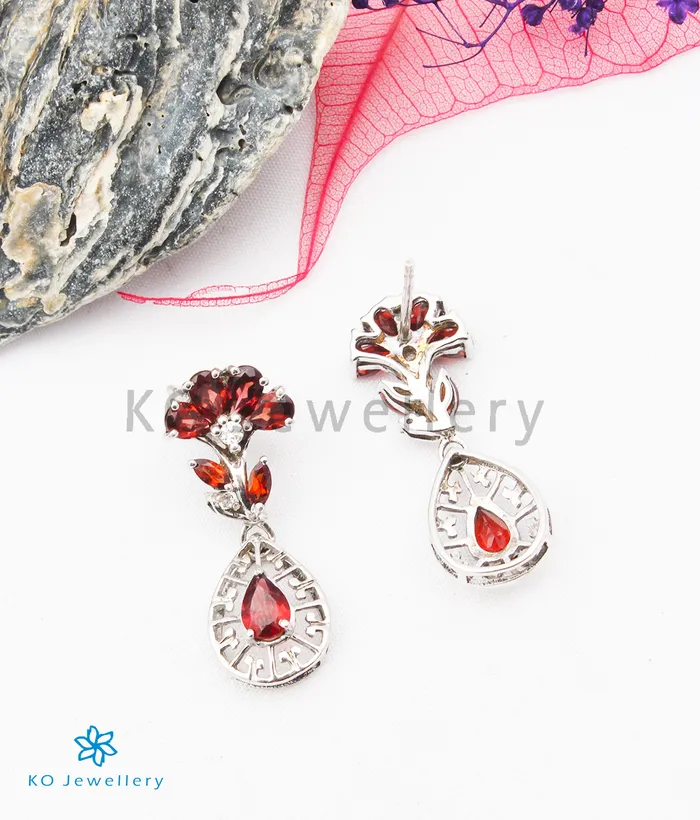 Imported Earrings The Angelina Silver Gemstone Earrings