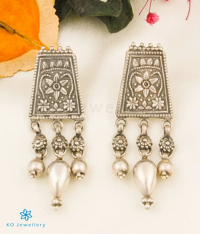 Jaipur Earrings The Sthara Silver Earrings