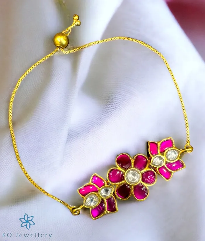 Kundan Bracelets The Lohith Silver Kundan Bracelet