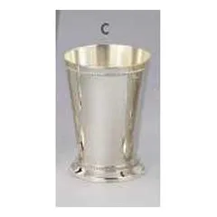 Leeber Beaded Mint Julep Cup 45 Silver Plated Leeber Rings