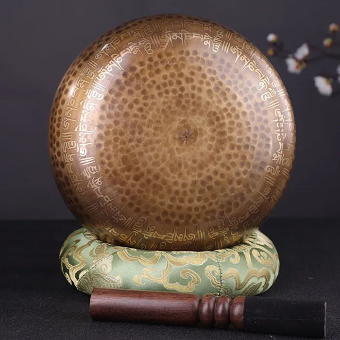 Life Changing Energy Rings Decorated and Hammered Tibetan Singing Bowl FREE Mallet and Oring