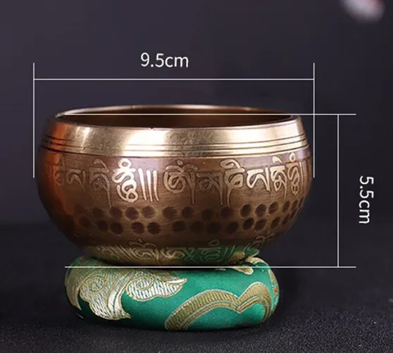 Life Changing Energy Rings Decorated and Hammered Tibetan Singing Bowl FREE Mallet and Oring