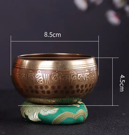 Life Changing Energy Rings Decorated and Hammered Tibetan Singing Bowl FREE Mallet and Oring