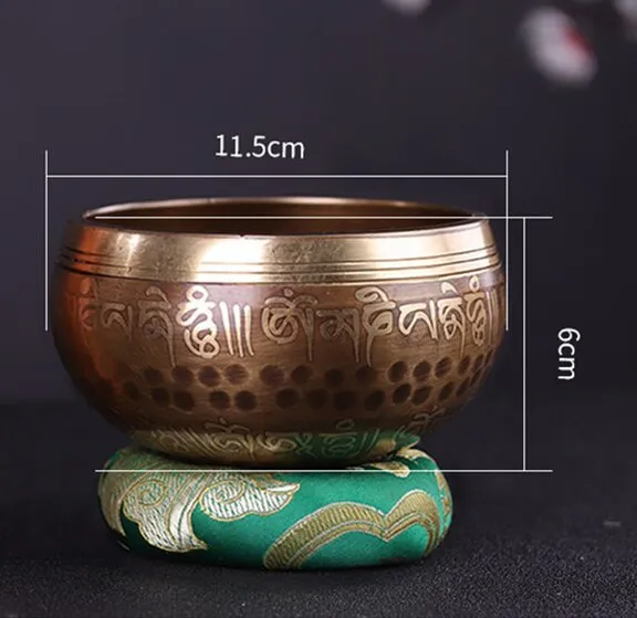 Life Changing Energy Rings Decorated and Hammered Tibetan Singing Bowl FREE Mallet and Oring