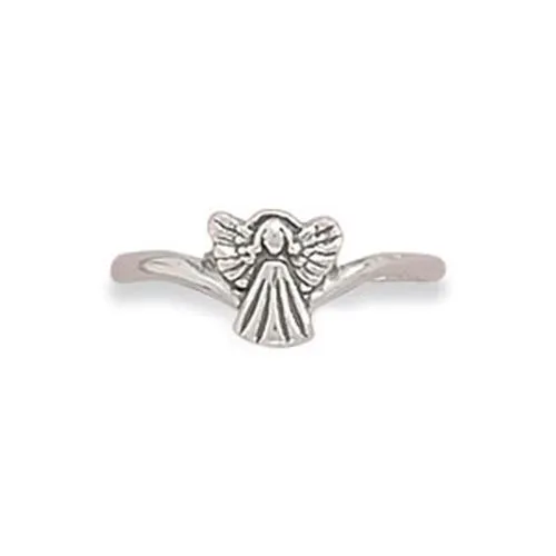MMA Small Oxidized Angel Ring Size 5 MMA Rings