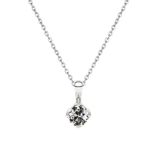 Necklaces HarryChadEntcom 1 Carat Round Old Cut Mined Diamond Pendant