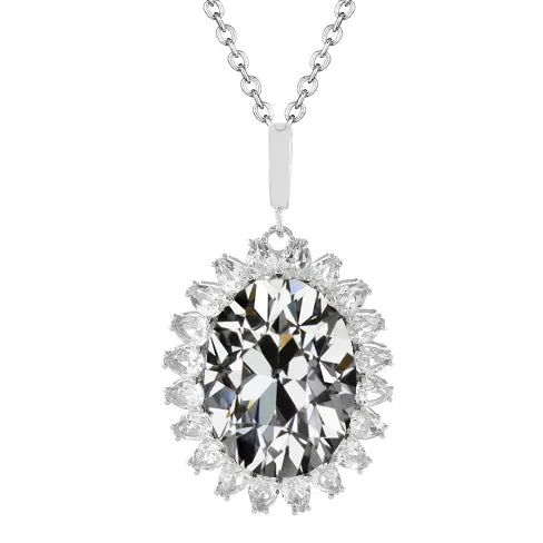 Necklaces HarryChadEntcom 4 Ct Mined Diamond Necklace Pendant Gold Oval Pear Old Cut Necklaces HarryChadEntcom 4 Ct Mined Diamond Necklace Pendant Gold Oval Pear Old Cut