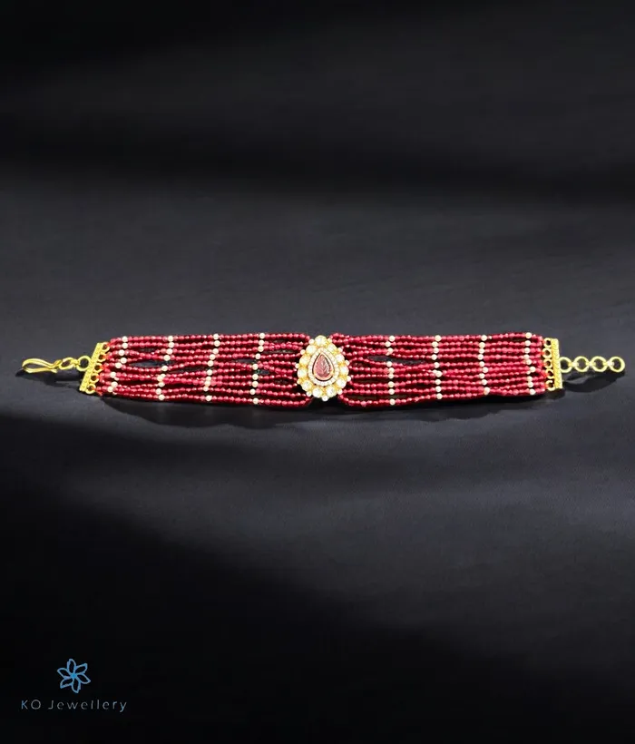Necklaces Kundan The Johara Silver Choker Necklace