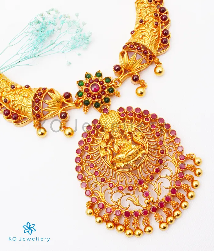Necklaces Silversmith The Harshini Silver Lakshmi Necklace