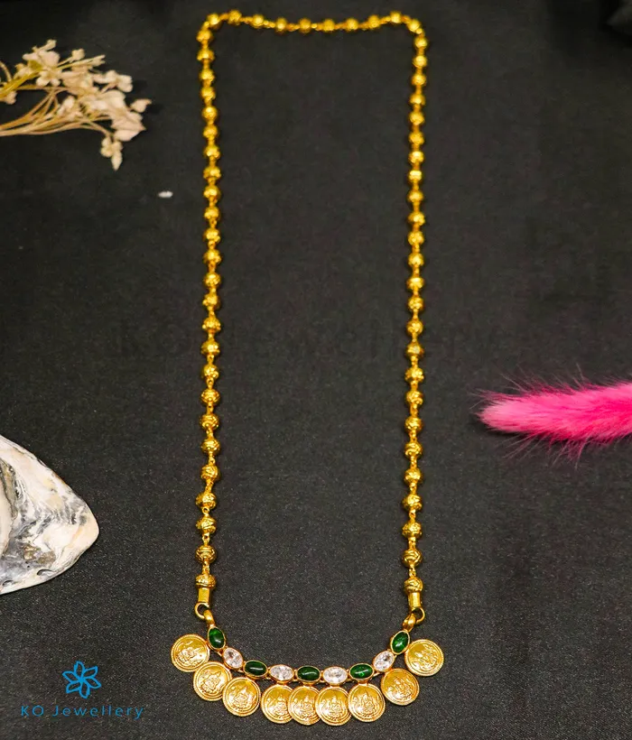 Necklaces Silversmith The Prarthana Silver Coin Necklace Green