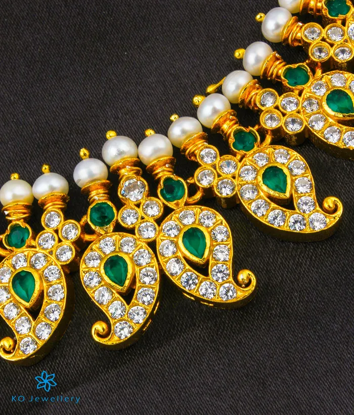 Necklaces Silversmith The Prativa Silver Mango Necklace Green