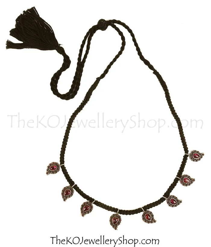 Necklaces Silversmith The Rasala Silver Paisley Thread Necklace