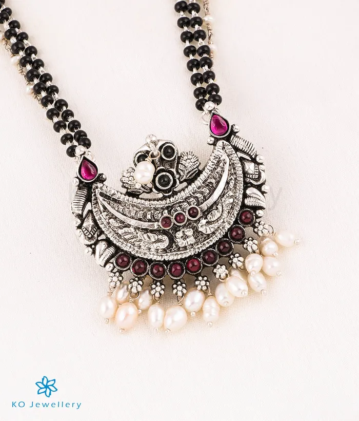 Necklaces The Mithila Kokkethathi Silver Mangalsutra Necklace Silversmith