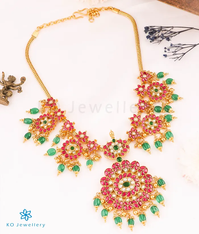 Necklaces The Roya Silver KundanJadau Necklace Kundan