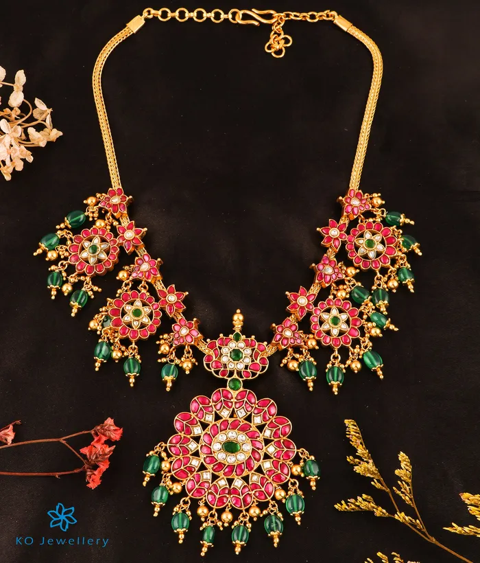 Necklaces The Roya Silver KundanJadau Necklace Kundan