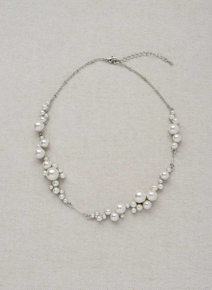 Necklaces twigs honey Pearl droplets bridal necklace Style 2428