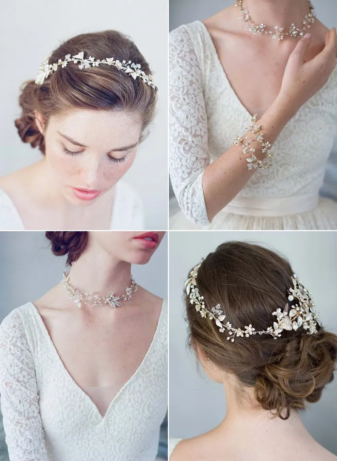 Necklaces twigs honey Simple rose blossom and leaf convertible hair vine necklace bracelet Style 7010 Necklaces twigs honey Simple rose blossom and leaf convertible hair vine necklace bracelet Style 7010