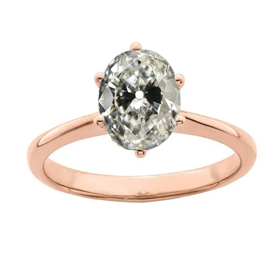 Oval Old Miner Natural Earth Mined Diamond Solitaire Ring 14K Rose Gold 350 Carats HarryChadEntcom Rings Oval Old Miner Natural Earth Mined Diamond Solitaire Ring 14K Rose Gold 350 Carats HarryChadEntcom Rings