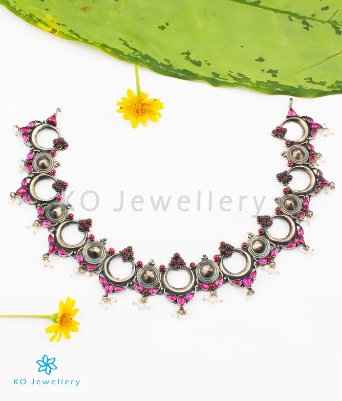 pallavi Necklaces The Sarva Silver Kemp Necklace Oxidised