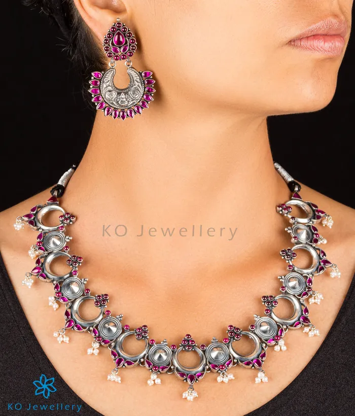 pallavi Necklaces The Sarva Silver Kemp Necklace Oxidised