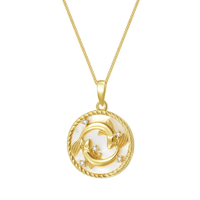 Pisces Zodiac Pendant Necklace Hey Happiness Necklaces