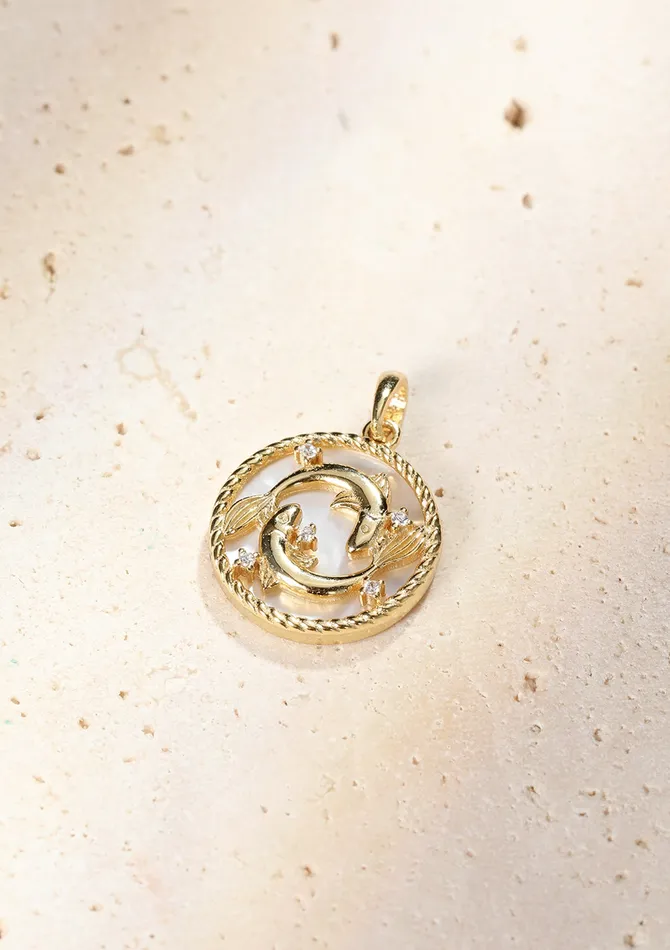 Pisces Zodiac Pendant Necklace Hey Happiness Necklaces