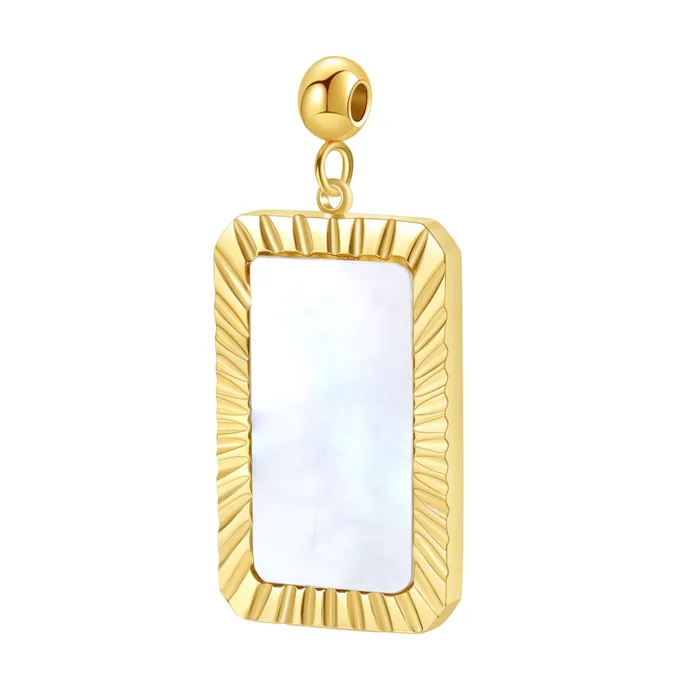 PreStyled Sets Hey Happiness Shining Rectangle Pendant Gold