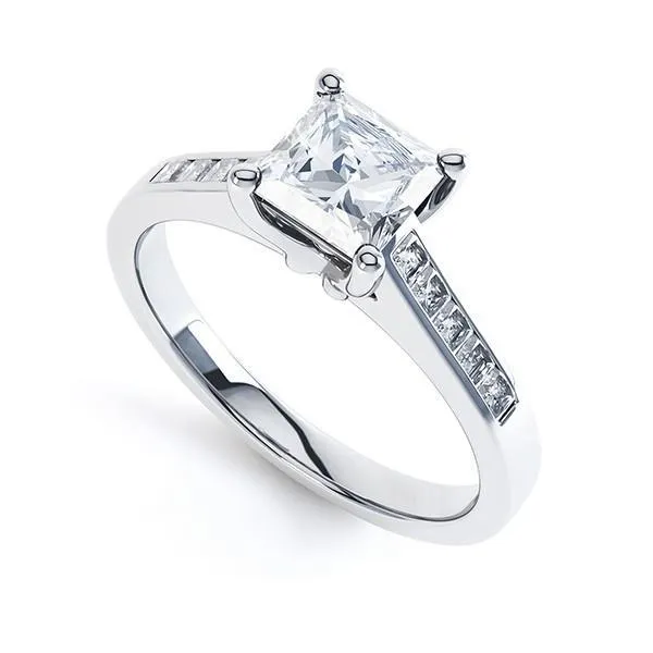 Princess Cut 3 Ct Natural Earth Mined Diamonds Anniversary Ring White Gold 14K GB Rings Princess Cut 3 Ct Natural Earth Mined Diamonds Anniversary Ring White Gold 14K GB Rings