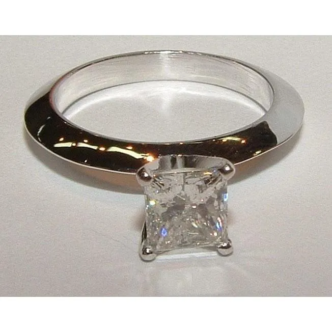 Princess Natural Earth Mined Diamond Solitaire Ring GB Rings