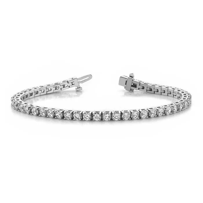 Prong Setting 1485 Ct Round Cut Natural Earth Mined Diamonds Tennis Bracelet White Gold GB Bracelets Prong Setting 1485 Ct Round Cut Natural Earth Mined Diamonds Tennis Bracelet White Gold GB Bracelets