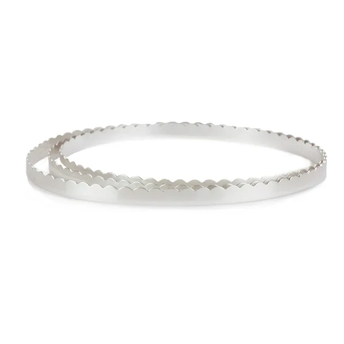 RG Fine Silver 48mm Scalloped Bezel Wire 28 Gauge 24 Length Rings